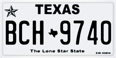 TX license plate BCH9740