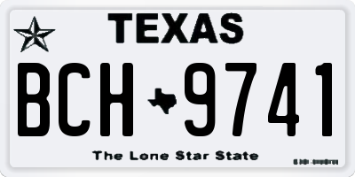 TX license plate BCH9741