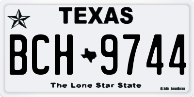 TX license plate BCH9744