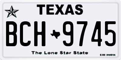 TX license plate BCH9745