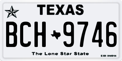 TX license plate BCH9746