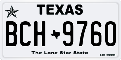 TX license plate BCH9760