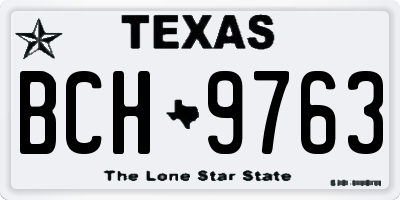 TX license plate BCH9763