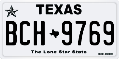 TX license plate BCH9769