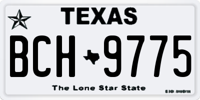 TX license plate BCH9775