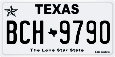 TX license plate BCH9790
