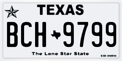 TX license plate BCH9799