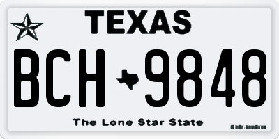 TX license plate BCH9848