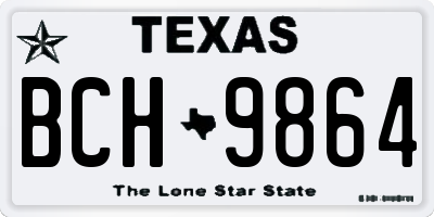 TX license plate BCH9864