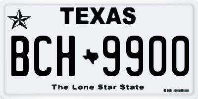 TX license plate BCH9900