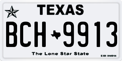 TX license plate BCH9913