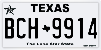 TX license plate BCH9914