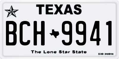 TX license plate BCH9941