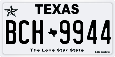 TX license plate BCH9944