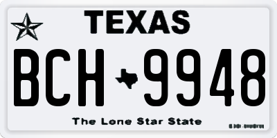 TX license plate BCH9948