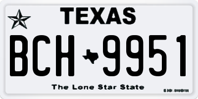 TX license plate BCH9951
