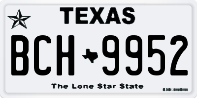 TX license plate BCH9952
