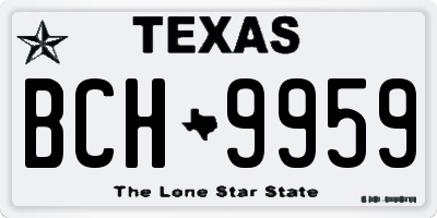 TX license plate BCH9959