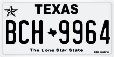 TX license plate BCH9964
