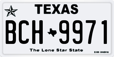 TX license plate BCH9971