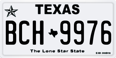 TX license plate BCH9976