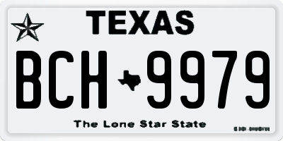 TX license plate BCH9979