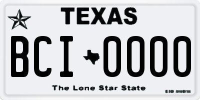 TX license plate BCI0000
