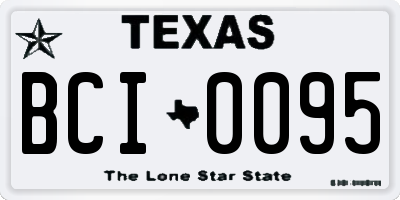 TX license plate BCI0095