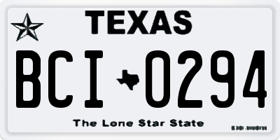 TX license plate BCI0294