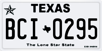 TX license plate BCI0295