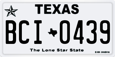 TX license plate BCI0439