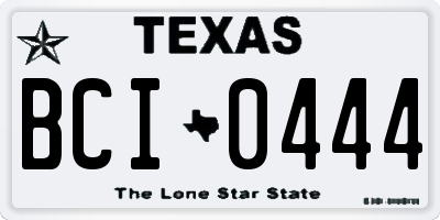 TX license plate BCI0444