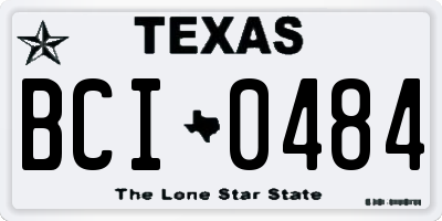 TX license plate BCI0484
