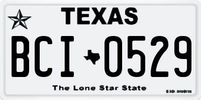 TX license plate BCI0529