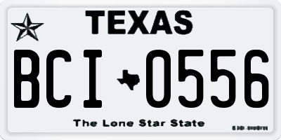 TX license plate BCI0556