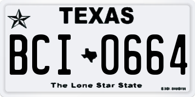 TX license plate BCI0664