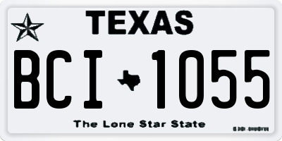 TX license plate BCI1055