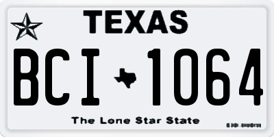 TX license plate BCI1064