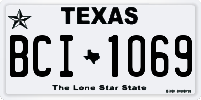 TX license plate BCI1069
