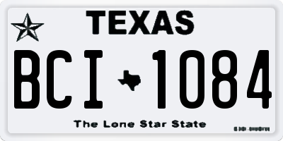 TX license plate BCI1084