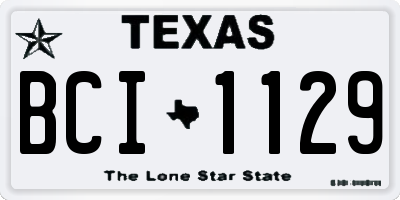 TX license plate BCI1129