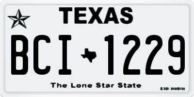 TX license plate BCI1229