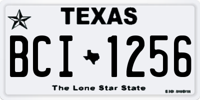 TX license plate BCI1256