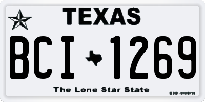 TX license plate BCI1269
