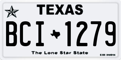 TX license plate BCI1279