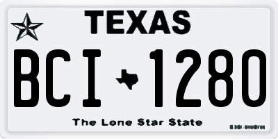 TX license plate BCI1280