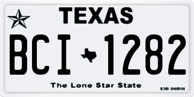 TX license plate BCI1282