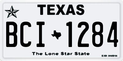 TX license plate BCI1284