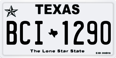 TX license plate BCI1290