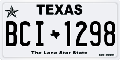 TX license plate BCI1298
